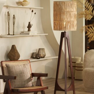 Light en Living Kap cilinder 40-40-50 cm LANZANO raffia  naturel