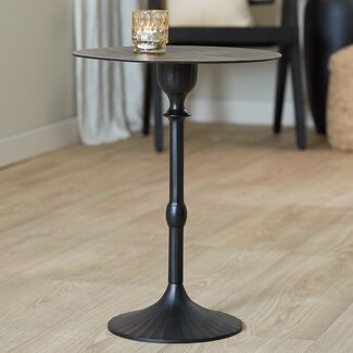 Light en Living Bijzettafel Ø50x60 cm JANNA mat zwart