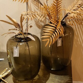 Light en Living Vaas Ø25x35 cm KEIRA glas grijs