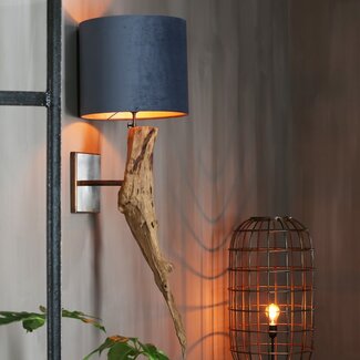 Light en Living Kap cilinder VELOURS dusty blue