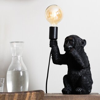 Light en Living Tafellamp aap zwart