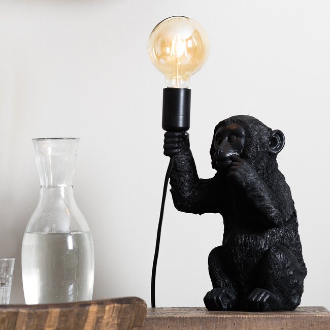 Light en Living Tafellamp aap zwart