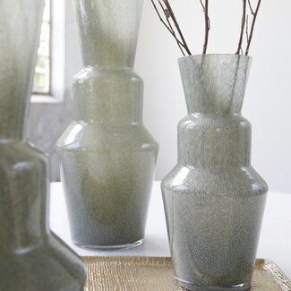 Light en Living Vaas TROSMU glas  grijs-groen - 2 maten