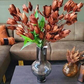 Light en Living Ornament 6 bloemen 90 cm TULIP koper