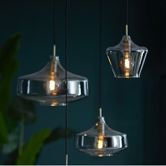 Light en Living Hanglamp Ø29,5x21 cm SOLNA antiek brons+smoke glas
