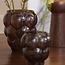 Light en Living Vaas Ø16,5x19 cm OWL glas donker bruin