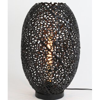 Light en Living Tafellamp SINULA zwart -  2 maten