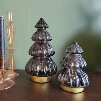 Light en Living Tafellamp LED Ø12x18 cm TREE glas glans  donker bruin