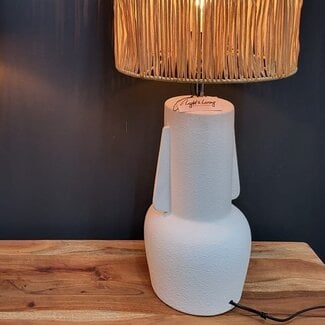 Light en Living Lampvoet Ø19,5x47 cm MATARAM keramiek mat crème