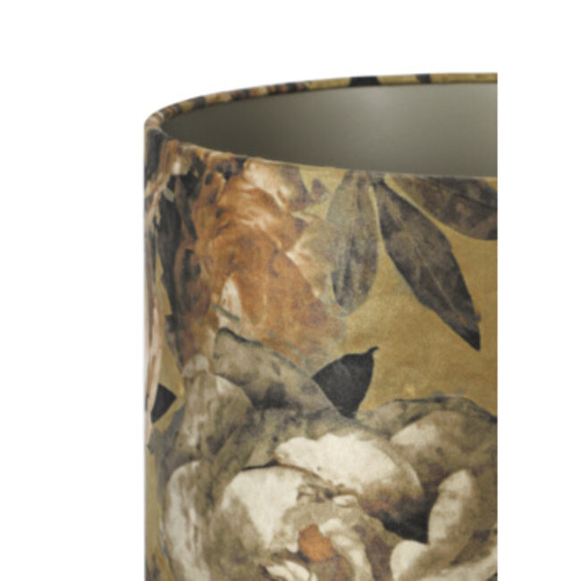 Light en Living Lampenkap velours barok bloem Ø20x15cm