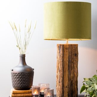 Light en Living Kap cilinder 40-40-30 cm VELOURS olive green