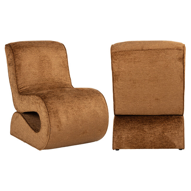 Richmond Interiors  Fauteuil Frankie cognac fusion (Fusion cognac 28)