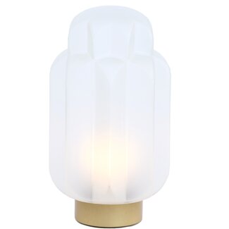 Light en Living Tafellamp LED Thisio melkglas L