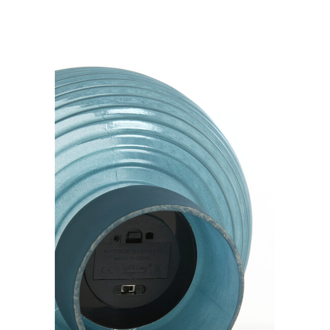 Light en Living Tafellamp LED Ø22x27 cm ALENNA glas blauw