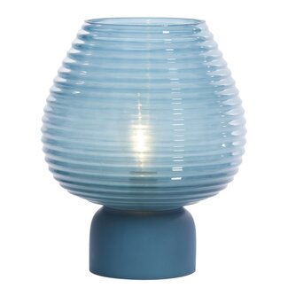 Light en Living Tafellamp LED Ø22x27 cm ALENNA glas blauw