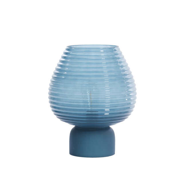 Light en Living Tafellamp LED Ø22x27 cm ALENNA glas blauw