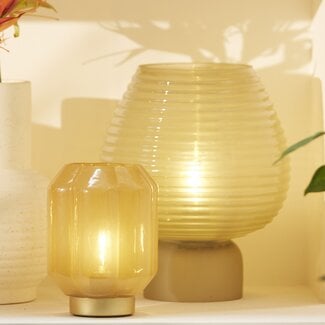 Light en Living Tafellamp LED Ø18x23 cm ALENNA glas groen grijs