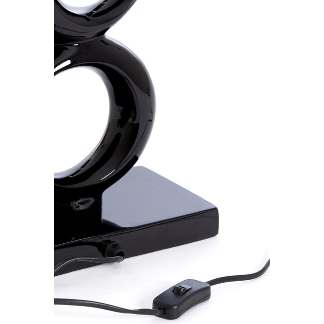 Light en Living Lampvoet 23x13x65 cm MAAN glanzend zwart