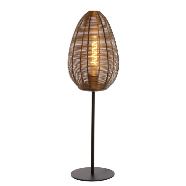 Light en Living Tafellamp Ø20×67 cm YAELLE antiek brons+mat zwart