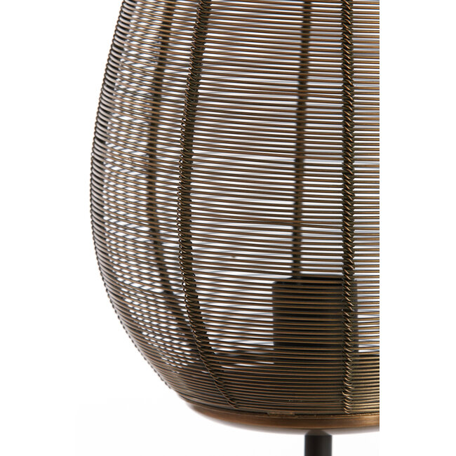 Light en Living Tafellamp Ø20×67 cm YAELLE antiek brons+mat zwart