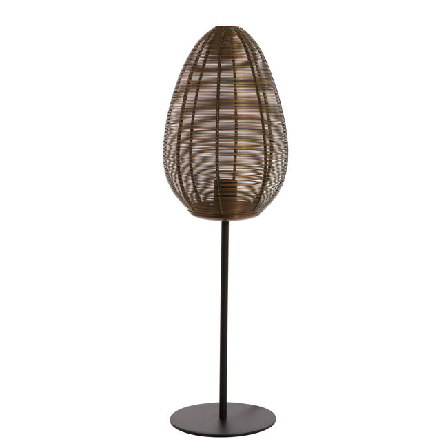 Light en Living Tafellamp Ø20×67 cm YAELLE antiek brons+mat zwart