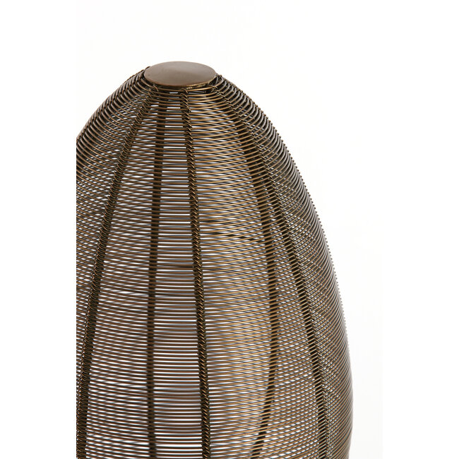 Light en Living Tafellamp Ø18×51 cm YAELLE antiek brons+mat zwart