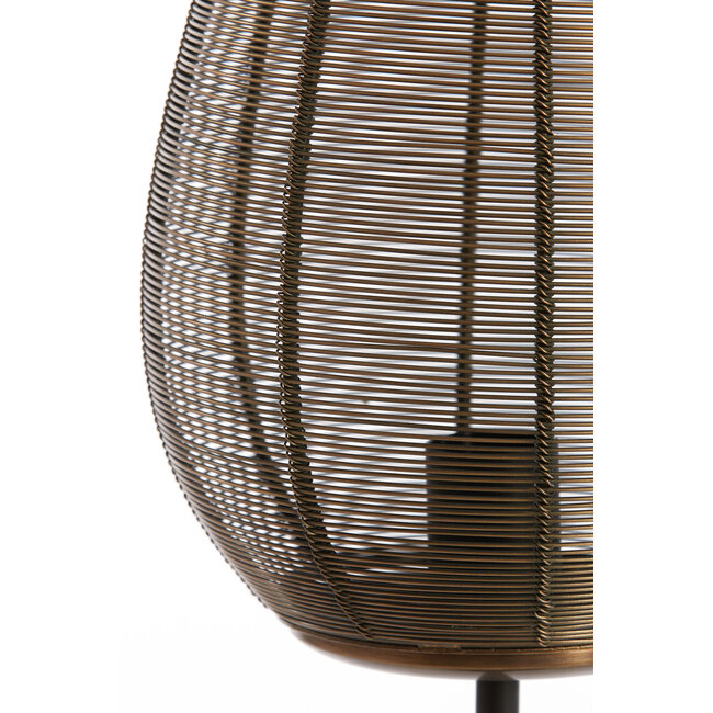 Light en Living Tafellamp Ø18×51 cm YAELLE antiek brons+mat zwart