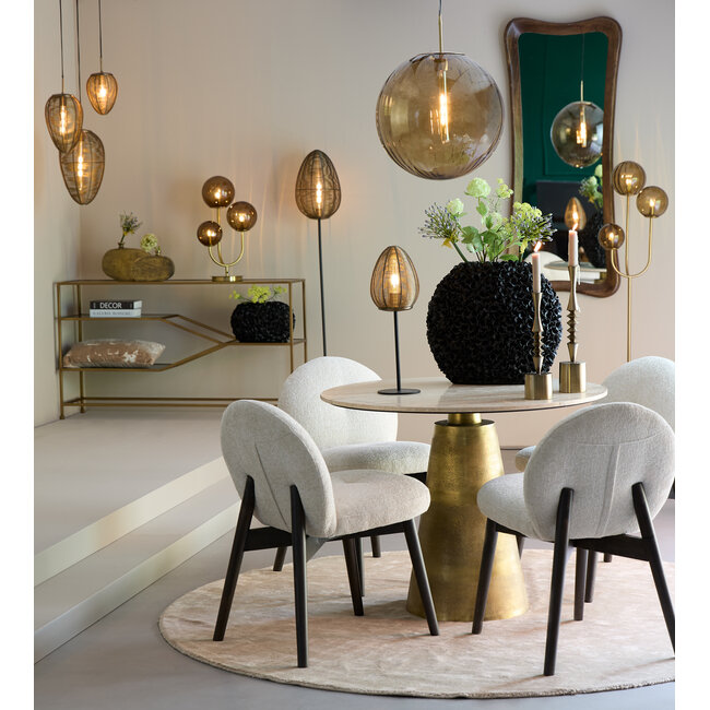 Light en Living Tafellamp Ø18×51 cm YAELLE antiek brons+mat zwart