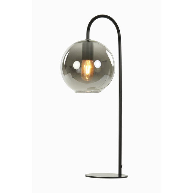 Light en Living Tafellamp Subar 28x20x60 cm smoke glas/zwart