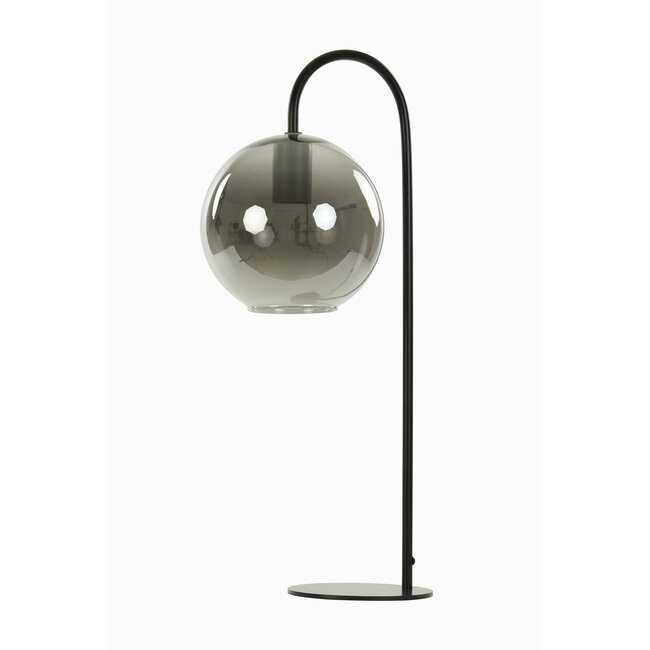 Light en Living Tafellamp Subar 28x20x60 cm smoke glas/zwart