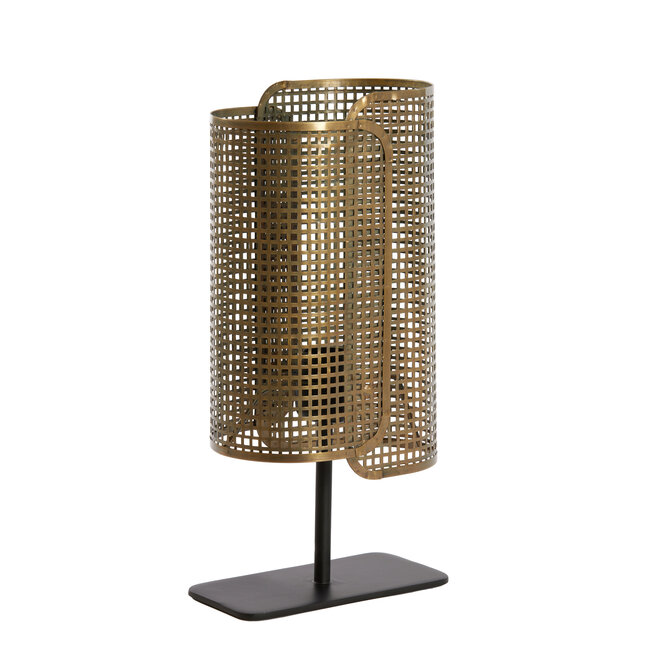 Light en Living Tafellamp 20x13x41 cm MACI antiek brons+mat zwart