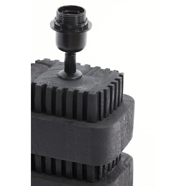 Light en Living Lampvoet 17x13x37 cm SAKURA hout mat zwart