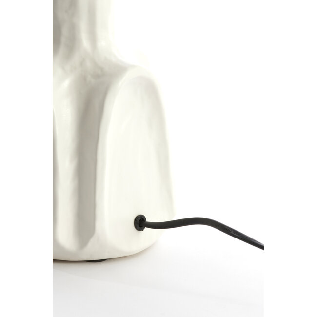 Light en Living Lampvoet Ø20,5x37 cm AMADE keramiek mat crème