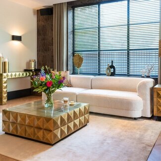Richmond Interiors  Salontafel Collada incl. glasplaat (Brushed Gold)