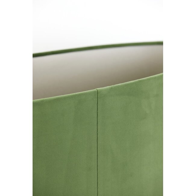 Light en Living Kap ovaal recht smal 38-17,5-28 cm VELOURS dusty green