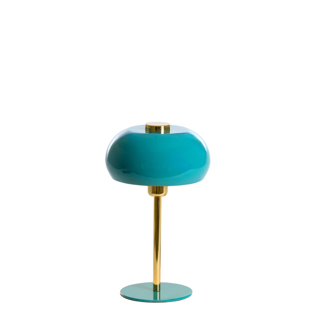 Light en Living Tafellamp Ø22x34 cm SURIN glans blauw+goud