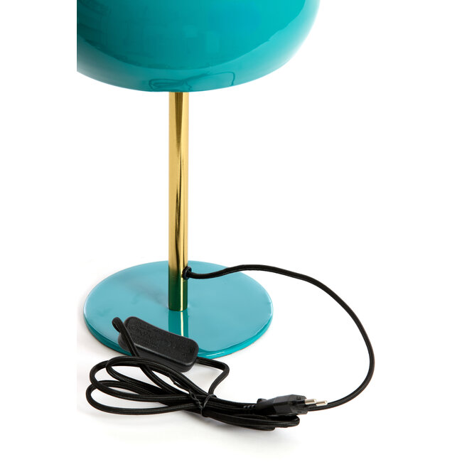 Light en Living Tafellamp Ø22x34 cm SURIN glans blauw+goud