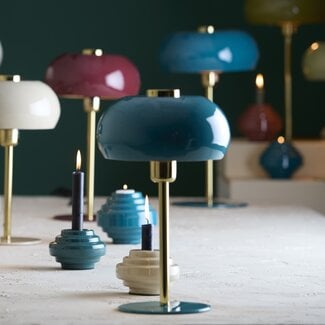 Light en Living Tafellamp Ø22x34 cm SURIN glans blauw+goud