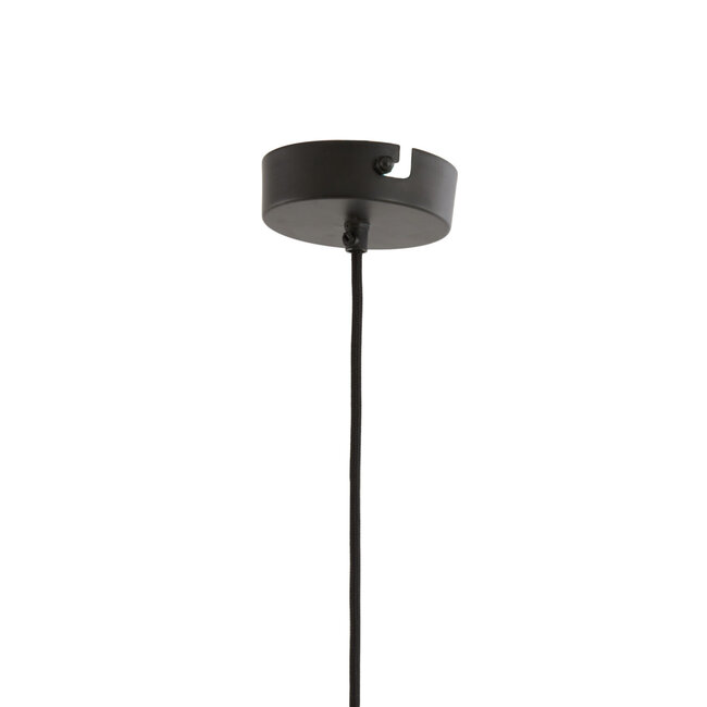 Light en Living Hanglamp Kalenga met bruine kralen Ø 36 cm