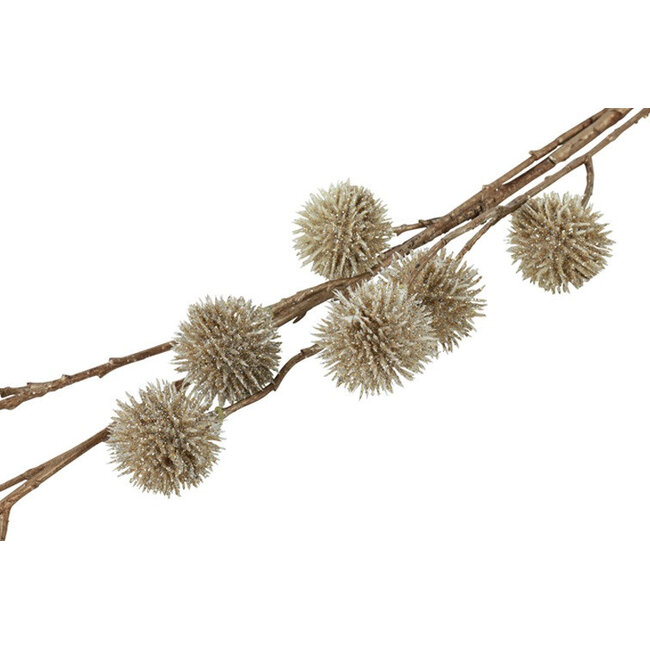 Countryfield Kunsttak Bloem Echinops champagne - 4 x 13 x 105 cm