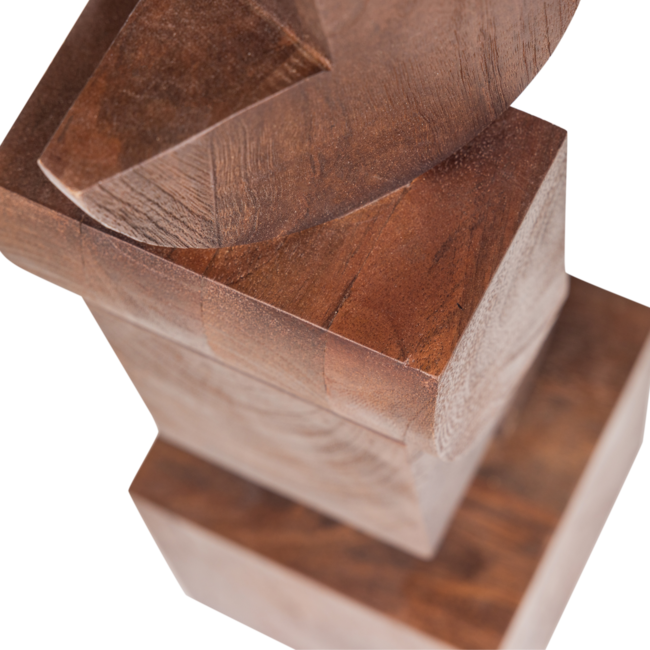 Woood Ornament Draxa schulptuur hout bruin
