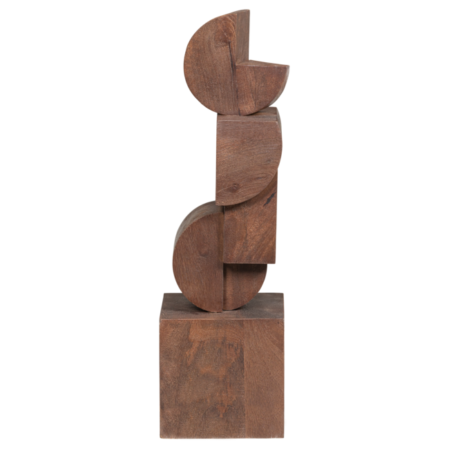 Woood Ornament Draxa schulptuur hout bruin