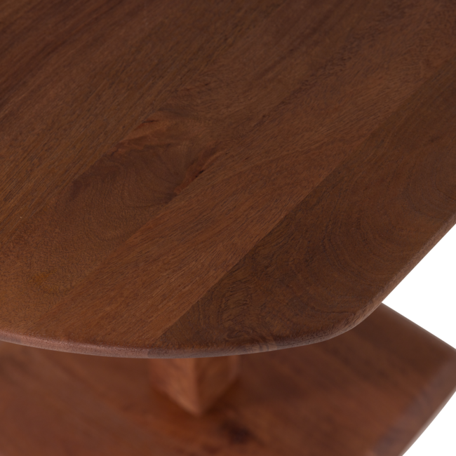 Woood Bistrotafel Feno eindstuk mangohout bruin