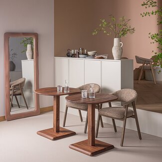 Woood Bistrotafel Feno eindstuk mangohout bruin