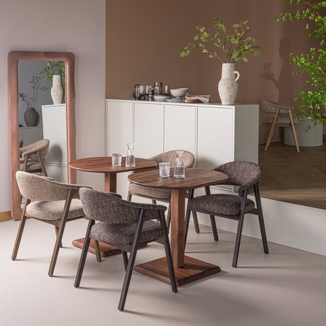 Woood Bistrotafel Feno tussenstuk mangohout bruin