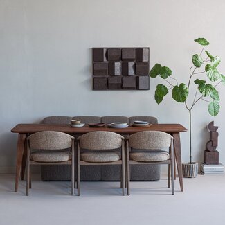 Woood Eettafel Rubo 220 x 95 cm mangohout bruin