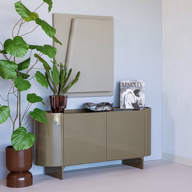 Woood TV meubel Lora hout hoogglans goren [fsc]