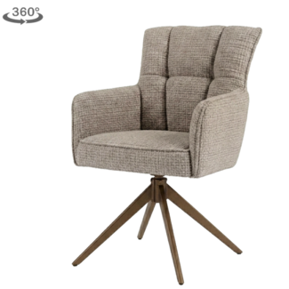 Tower Living Bardi Armstoel - Cremona 24 clay - Anodic (draaibaar)