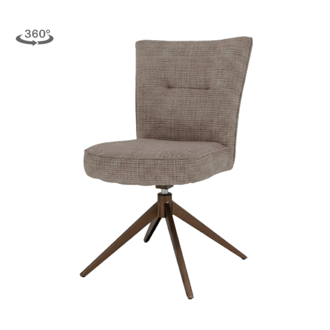 Tower Living Bardi Stoel - Cremona 24 clay - anodic frame (draaibaar)
