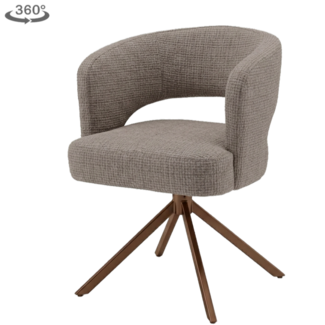 Tower Living Mura Armstoel - Cremona 24 clay - frame anodic (draaibaar)